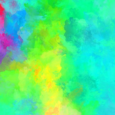 Canlı fırça darbeleriyle boyanmış. Renkli desenli resim. Fırçalanmış duvar kağıdını boya.