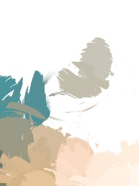 Taranmış Boyalı Soyut Arkaplan. Vahşi kaotik fırça darbeleri. Boya darbeleri. 2D İllüstrasyon. Fırça darbeli resim. 