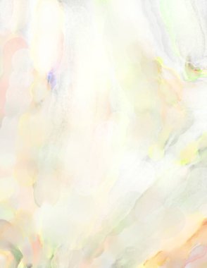 Modern fırça darbeleri. Pastel renklerde suluboya resim. Poster, duvar sanatı, afiş, kart, kitap kapağı veya ambalaj için sakinleştirici kompozisyonun yumuşak renkli çizimi. 