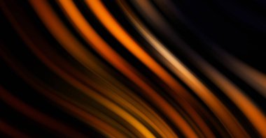 Siyah arka planda renkli düz çizgiler. Sıvı ve sıvı renkli dalgalar karanlıkta akıyor. Duvar kağıdı, afiş, arkaplan, kart, kitap, kapak, poster, afiş, broşür