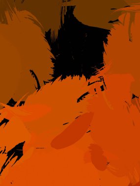 Vahşi fırça darbeleriyle yaratıcı soyut resim. Artistik fırça darbeleriyle donatılmış. Renkli ve canlı bir tasvir. Boyalı sanat.