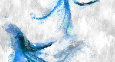 Soyut arkaplanda pürüzlü fırça darbeleri. Fırça boyası. Renkli boya darbeleri. Eşsiz duvar sanatı. Tuvaldeki modern sanat. Renkli çağdaş sanat eserleri. 