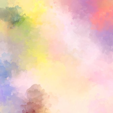 Yaratıcı soyut resim. Artistik fırça darbeleriyle donatılmış. Renkli ve canlı bir illüstrasyon. boyalı sanat.