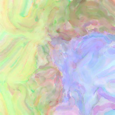 El yapımı sürreal soyut desenli suluboya. Modern sanatsal resim. 2D çizim. Arkaplan boyası karışımı. Yaratıcı duvar sanatı. Çağdaş sanat.