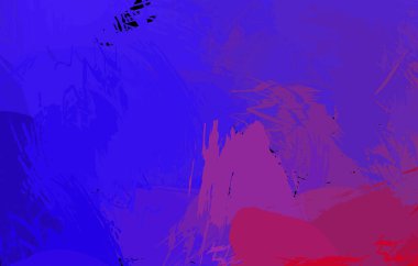 Vahşi fırça darbeleriyle yaratıcı soyut resim. Artistik fırça darbeleriyle donatılmış. Renkli ve canlı bir tasvir. Boyalı sanat.