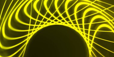 Işık dalgalarının neon renkli soyut tasarımı. Dijital arka plan ve neon ışığı parlama efekti. Parlak ışınlar duvar kağıdı.