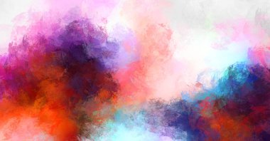 Sanatsal canlılık ve renkli duvar kağıdı. Taranmış Soyut Arkaplan. Fırça darbeli resim. 