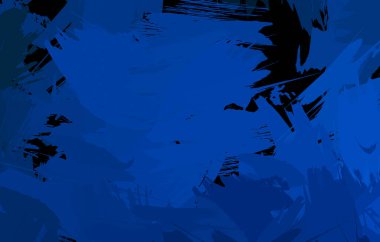 Vahşi fırça darbeleriyle yaratıcı soyut resim. Artistik fırça darbeleriyle donatılmış. Renkli ve canlı bir tasvir. Boyalı sanat.