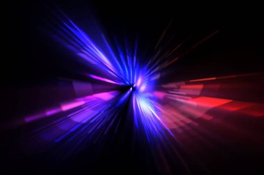 Fütürist mercek patlaması. Parlayan parçacıkları ve çizgileri olan ışık patlaması yıldızı. Güzel soyut ışın arkaplanı.