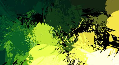 Canlı fırça darbeleriyle boyanmış. Renkli desenli resim. Fırçalanmış duvar kağıdını boya.