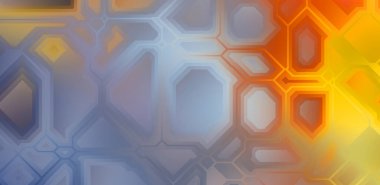 Renkli ve canlı geometrik şekiller katmanları var. Bir teknoloji planının dijital illüstrasyonu. Gelecekçi tasarım şablonu.