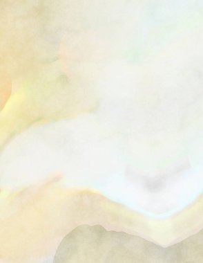 Pastel renklerde suluboya resim. Poster, duvar sanatı, afiş, kart, kitap kapağı ya da ambalaj için rahatlatıcı kompozisyonun yumuşak renkli çizimi. Modern fırça darbeleri resim.