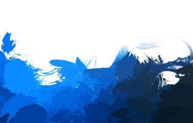 Taranmış Boyalı Soyut Arkaplan. Vahşi kaotik fırça darbeleri. Boya darbeleri. 2D İllüstrasyon. Fırça darbeli resim. 