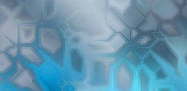 Renkli ve canlı geometrik şekiller katmanları var. Bir teknoloji planının dijital illüstrasyonu. Gelecekçi tasarım şablonu.