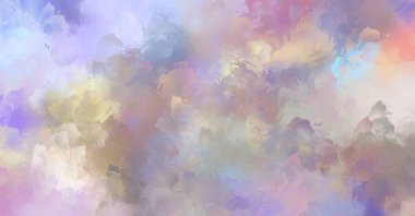 Renkli fırça darbelerinin 2D çizimi. Dekoratif desenli resim. canlı boya desenli arkaplan.