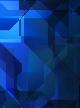 Renkli ve canlı geometrik şekiller katmanları var. Bir teknoloji planının dijital illüstrasyonu. Gelecekçi tasarım şablonu.