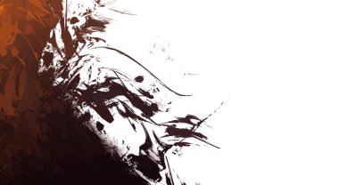 Taranmış Boyalı Soyut Arkaplan. Vahşi kaotik fırça darbeleri. Boya darbeleri. 2D İllüstrasyon. Fırça darbeli resim. 