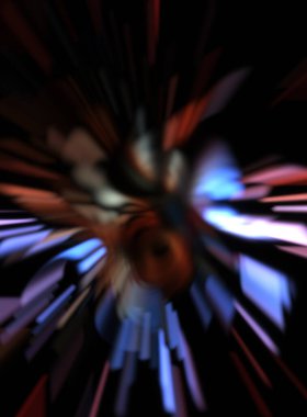 Işık parçacık izleri. Parlayan parçacıkları ve çizgileri olan ışık patlaması yıldızı. Güzel hareketli soyut ışın arkaplanı.