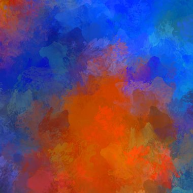 Yaratıcı soyut resim. Artistik fırça darbeleriyle donatılmış. Renkli ve canlı bir illüstrasyon. boyalı sanat.