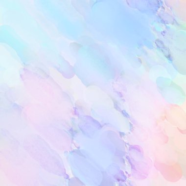 Pastel renklerde suluboya resim. Poster, duvar sanatı, afiş, kart, kitap kapağı ya da ambalaj için rahatlatıcı kompozisyonun yumuşak renkli çizimi. Modern fırça darbeleri resim.