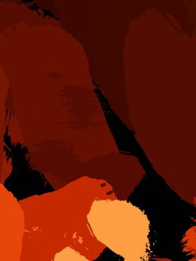 Vahşi fırça darbeleriyle yaratıcı soyut resim. Artistik fırça darbeleriyle donatılmış. Renkli ve canlı bir tasvir. Boyalı sanat.