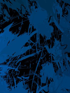 Vahşi fırça darbeleriyle yaratıcı soyut resim. Artistik fırça darbeleriyle donatılmış. Renkli ve canlı bir tasvir. Boyalı sanat.