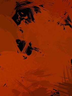 Duvar sanatı Eşsiz ve yaratıcı illüstrasyon. Fırça darbesi ile boyanmış. Renkli fırça darbelerinin soyut arkaplanı. Fırçalanmış canlı duvar kâğıdı. Boyalı sanatsal yaratım.