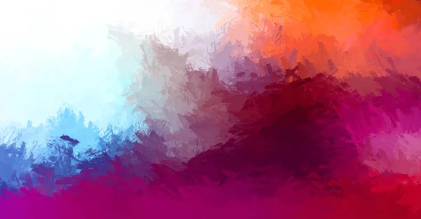 Painted Composition Vibrant Brush Strokes Textured Colorful Painting Paint Brushed — Stock Photo, Image