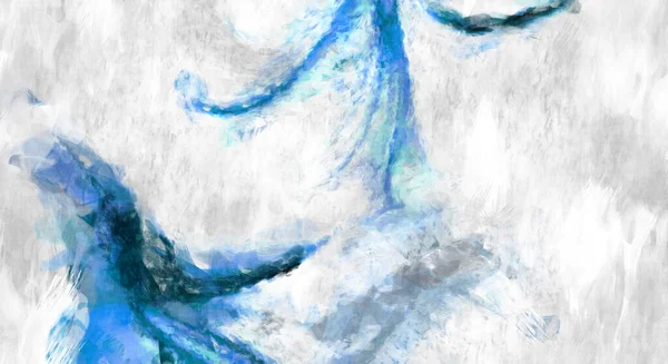 Soyut arkaplanda pürüzlü fırça darbeleri. Fırça boyası. Renkli boya darbeleri. Eşsiz duvar sanatı. Tuvaldeki modern sanat. Renkli çağdaş sanat eserleri. 