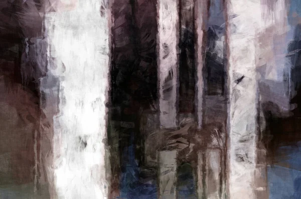 Soyut arkaplanda pürüzlü fırça darbeleri. Fırça boyası. Renkli boya darbeleri. Eşsiz duvar sanatı. Tuvaldeki modern sanat. Renkli çağdaş sanat eserleri. 