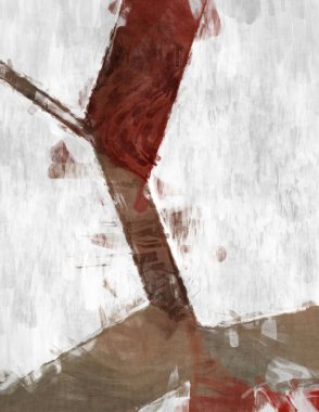 Soyut arkaplanda pürüzlü fırça darbeleri. Fırça boyası. Renkli boya darbeleri. Eşsiz duvar sanatı. Tuvaldeki modern sanat. Renkli çağdaş sanat eserleri. 