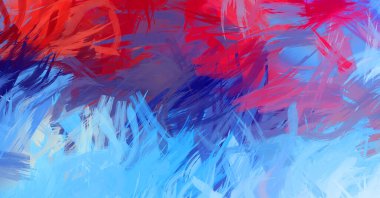 Renkli fırça darbelerinin soyut arkaplanı. fırçalanmış canlı duvar kağıdı. resmedilmiş sanat eseri. Eşsiz ve yaratıcı illüstrasyon.