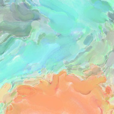 Soyut doku. Yüzeyde etkileyici el yapımı suluboya. Suluboya fırça darbeleri. Modern sanat. Çok renkli arkaplan. Çağdaş duvar sanatı. Renkli bir fon. 2d illüstrasyon.