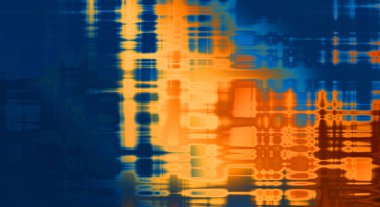 Soyut arkaplan. Yaşlanmış grunge dokusunda geometrik elementler. Farklı renk desenli grafiksel illüstrasyon.