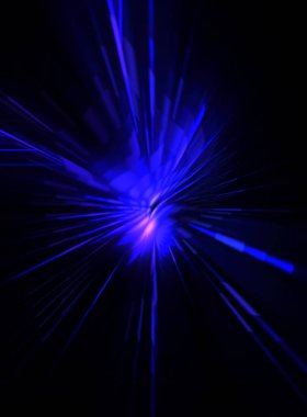 Fütürist mercek patlaması. Parlayan parçacıkları ve çizgileri olan ışık patlaması yıldızı. Güzel soyut ışın arkaplanı.