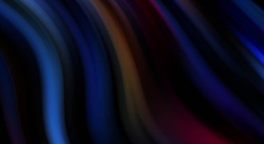 Siyah arka planda renkli düz çizgiler. Sıvı ve sıvı renkli dalgalar karanlıkta akıyor. Duvar kağıdı, afiş, arkaplan, kart, kitap, kapak, poster, afiş, broşür