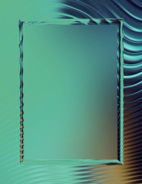 Soyut çerçeveli arkaplan. Renkli, canlı, dalgalı bir duvar kağıdı. Merkezi çerçeveli yaratıcı grafik 2d çizim. Dinamik şekilli modaya uygun sıvı örtüsü.