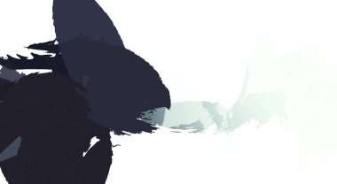 resmedilmiş sanat eseri. fırçalanmış canlı duvar kağıdı. Eşsiz ve yaratıcı illüstrasyon. Renkli fırça darbelerinin soyut arkaplanı. 