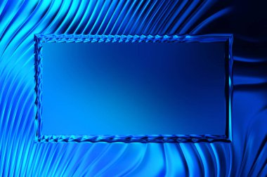 Soyut çerçeveli arkaplan. Renkli, canlı, dalgalı bir duvar kağıdı. Merkezi çerçeveli yaratıcı grafik 2d çizim. Dinamik şekilli modaya uygun sıvı örtüsü.