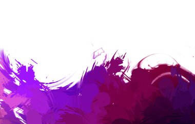 Taranmış Boyalı Soyut Arkaplan. Vahşi kaotik fırça darbeleri. Boya darbeleri. 2D İllüstrasyon. Fırça darbeli resim. 