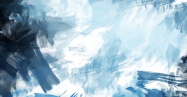 Sanatsal soyut arkaplan. Doku boyalı duvar kağıdı. Boya darbeleriyle yaratıcı bir illüstrasyon. Fırça desenli resim.