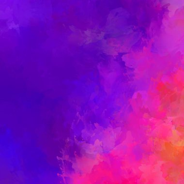 Canlı fırça darbeleriyle boyanmış. Renkli desenli resim. Fırçalanmış duvar kağıdını boya.