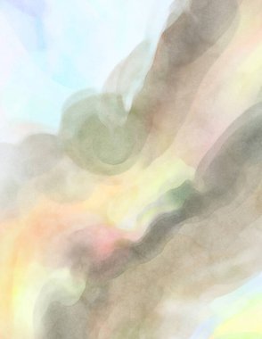 El yapımı sürreal soyut desenli suluboya. Modern sanatsal resim. 2D çizim. Arkaplan boyası karışımı. Yaratıcı duvar sanatı. Çağdaş sanat