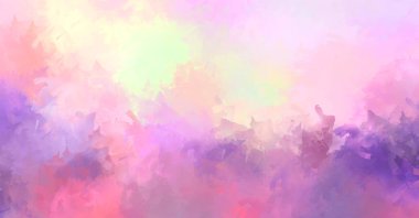 Renkli fırça darbelerinin 2D çizimi. Dekoratif desenli resim. canlı boya desenli arkaplan.