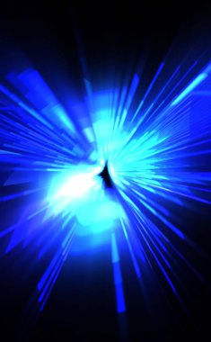 Fütürist mercek patlaması. Parlayan parçacıkları ve çizgileri olan ışık patlaması yıldızı. Güzel soyut ışın arkaplanı.