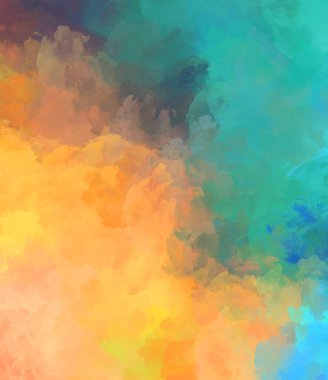 Renkli fırça darbelerinin soyut arkaplanı. fırçalanmış canlı duvar kağıdı. resmedilmiş sanat eseri. Eşsiz ve yaratıcı illüstrasyon.