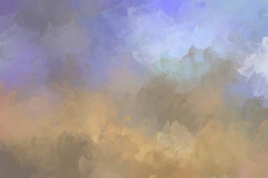 Renkli fırça darbelerinin 2D çizimi. Dekoratif desenli resim. canlı boya desenli arkaplan.