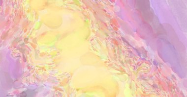 Pastel renklerde suluboya resim. Poster, duvar sanatı, afiş, kart, kitap kapağı ya da ambalaj için rahatlatıcı kompozisyonun yumuşak renkli çizimi. Modern fırça darbeleri resim.