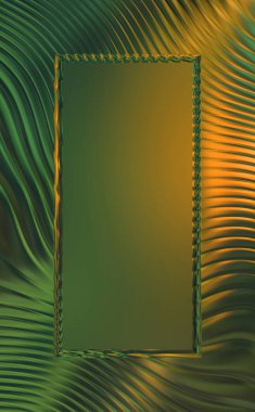 Soyut çerçeveli arkaplan. Renkli, canlı, dalgalı bir duvar kağıdı. Merkezi çerçeveli yaratıcı grafik 2d çizim. Dinamik şekilli modaya uygun sıvı örtüsü.