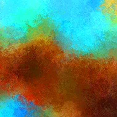 Duvar sanatı Eşsiz ve yaratıcı illüstrasyon. Fırça darbesi ile boyanmış. Renkli fırça darbelerinin soyut arkaplanı. Fırçalanmış canlı duvar kâğıdı. Boyalı sanatsal yaratım.